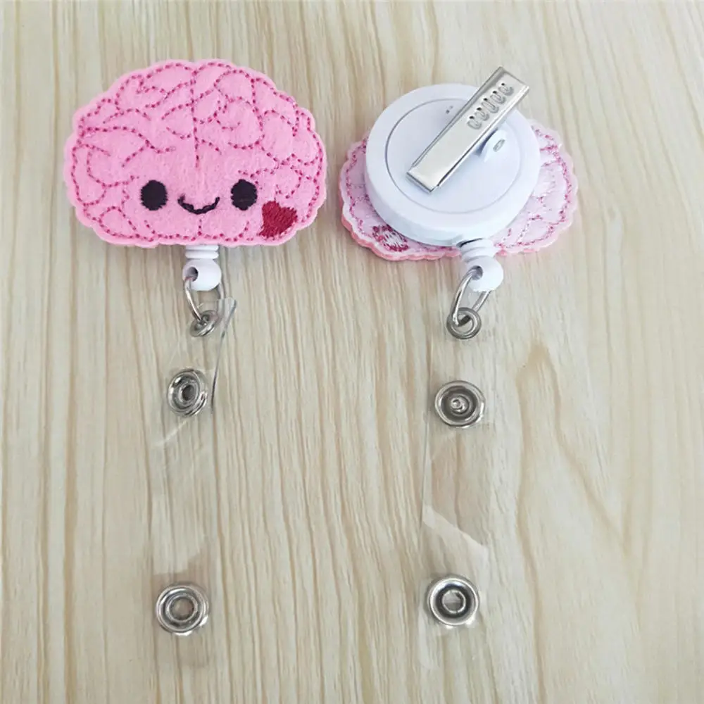 

Doctors nurse Office Brain Badge Reel Retractable Pull Badge ID Lanyard Name Tag Card Badge Holder Key Ring Chain Clips