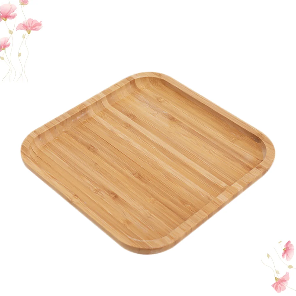 Бамбуковый прямоугольный поднос для подачи чая вечерние тарелки блюдо десерта