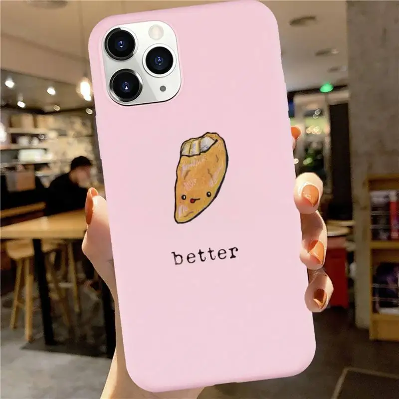 

BFF Couple Cute Milk Biscuits food Phone Case Candy Color for iPhone 6 7 8 11 12 s mini pro X XS XR MAX Plus