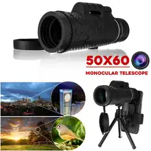 Монокуляр 50x60 80x100 бинокль высокого качества большой Монокуляр lll ночного видения военный HD Профессиональный Охота