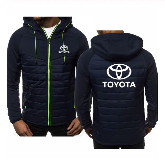 

2020 NEW Hoodies Men for Toyota Car Logo Print Fashion Casual Long Sleeve Hooded Sweatshirts Mens Jacket zipper Man Hoody 8