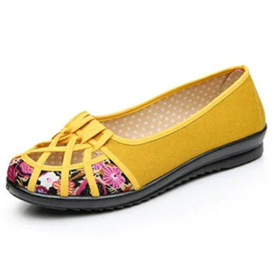 

Женские тканевые туфли Old Beijing, дышащие босоножки на плоской подошве