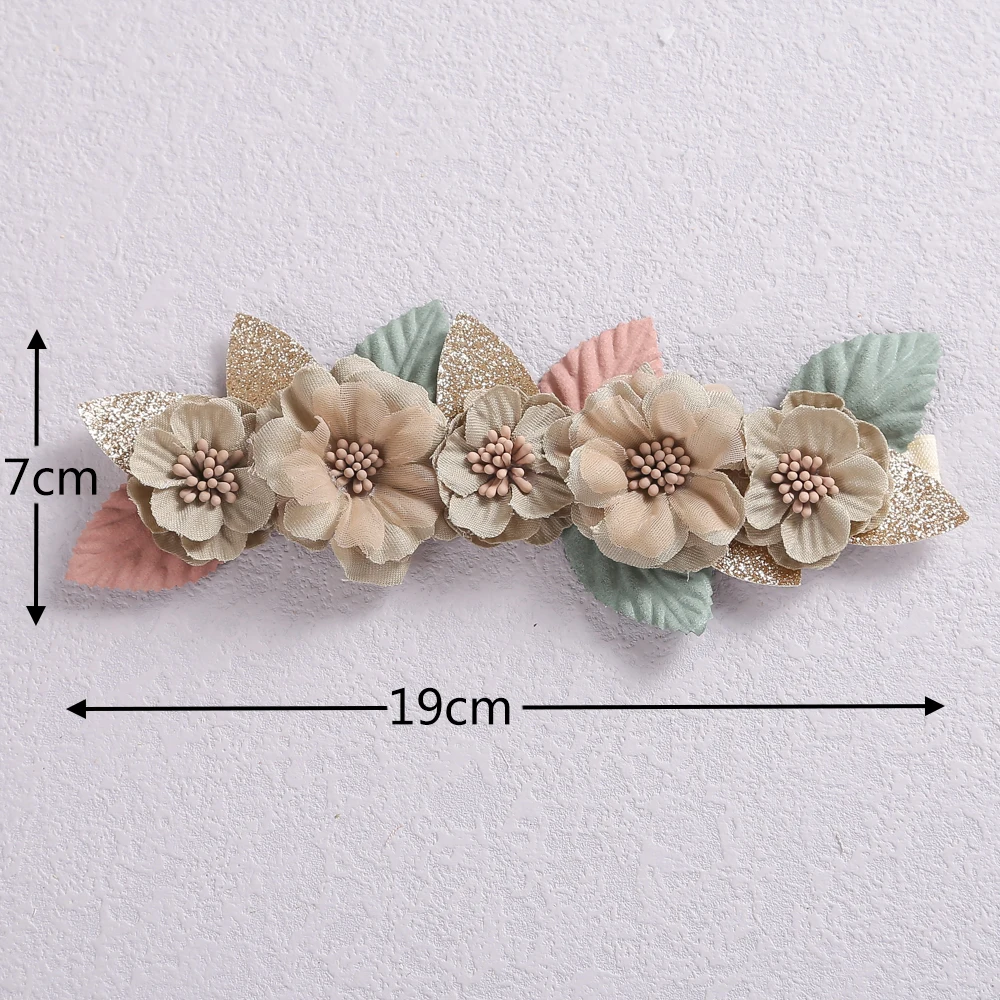 

Warmom Baby Floral Rhinestones Headband Elastic Nylon Headbands For Newborn Girls Infant Toddlers Hair Ornaments Accessories