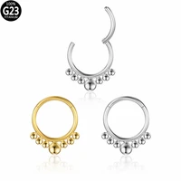 g23 titanium daith helix earring 16g nose ring septum clicker hinged segment labret ear tragus cartilage stud piercing jewelry