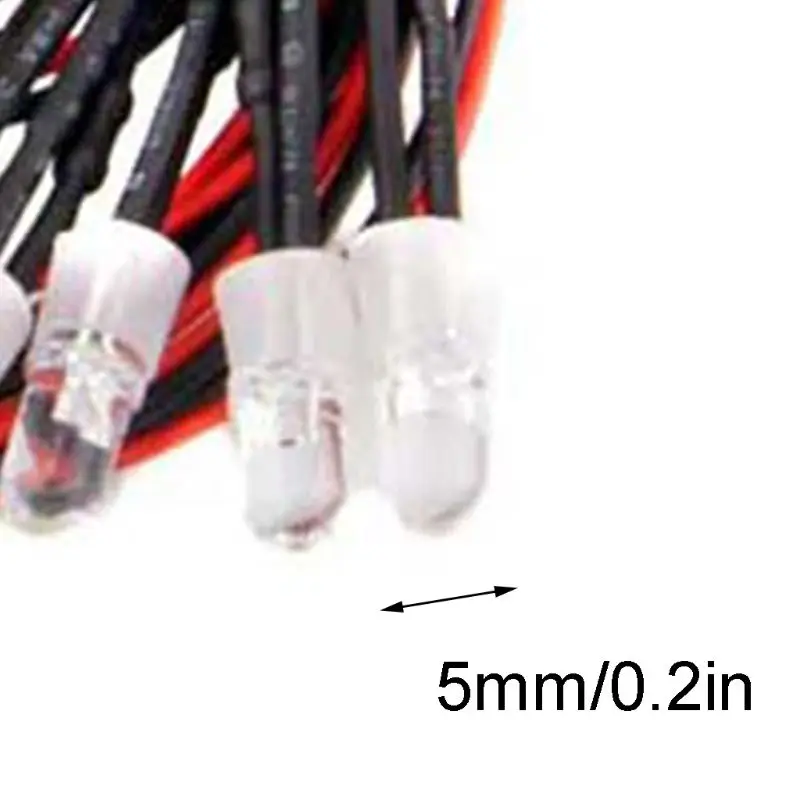 

C5AA Model Car Upgrade Modified Parts LED Car Light 4/6 Lights 5mm Lamp Beads
