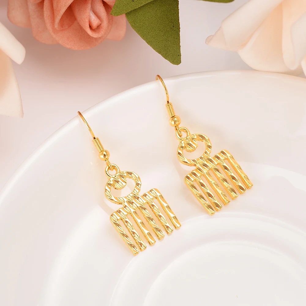 

Dubai India Africa gold Bangrui Classical African Symbol Earrings Gold Color Adinkra Gye Nyame Earrings Ethnic Jewelry gifts