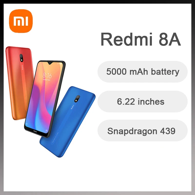 Xiaomi Redmi 8A Smartphone 4GB 64GB 5000mAh Battery Snapdargon 439 12MP Camera Mobile PhoneRandom color with gift