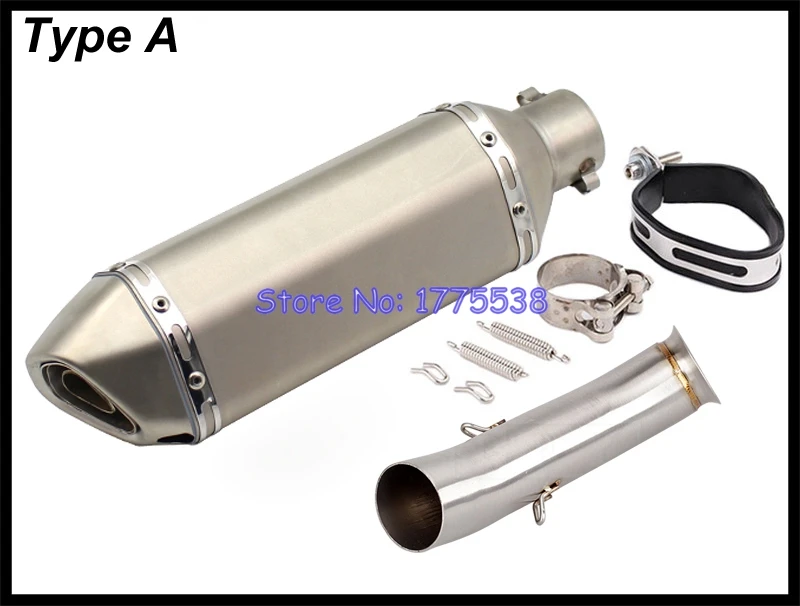 Мотоцикл выхлопной трубы ссылку для KTM Duke 125/250/390 KTM RC125/390- углерода Цвет мото глушитель выхлопных газов - Цвет: A
