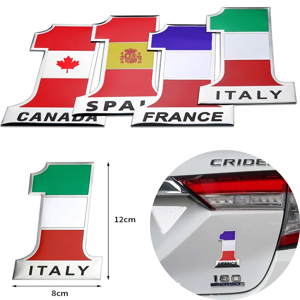 Автомобильные аксессуары 1 шт. эмблема для флага России Германии Испании Франции