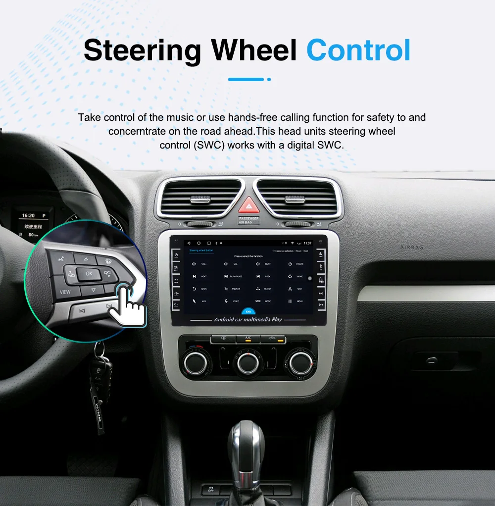 Автомобильный мультимедийный GPS-навигатор 2din для VW Volkswagen Golf 7 2013-2017 Android Авторадио
