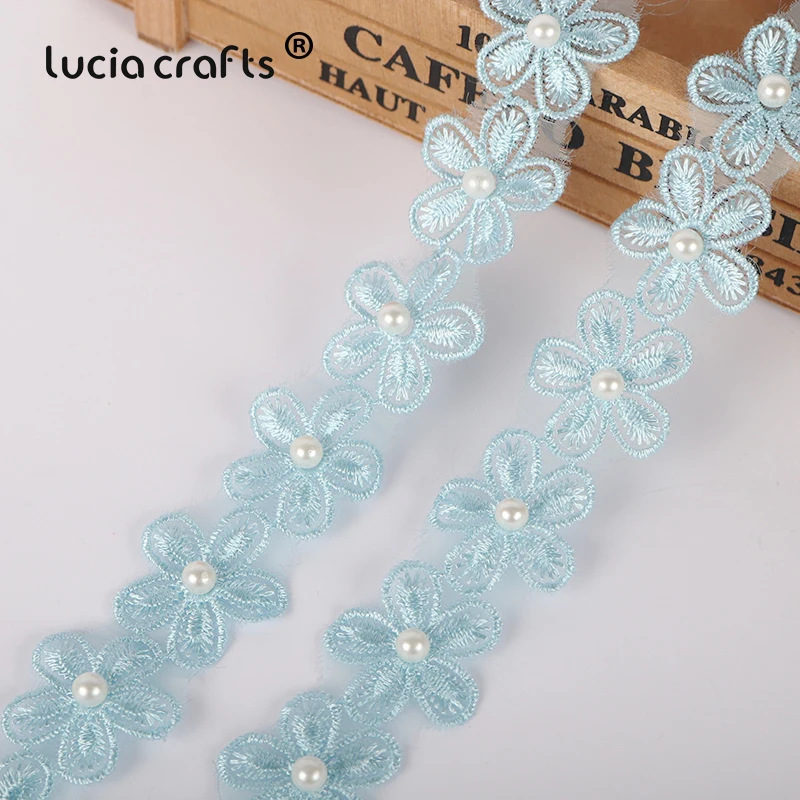 Lucia Crafts кружевная отделка с цветочной вышивкой и жемчужинами аксессуары для
