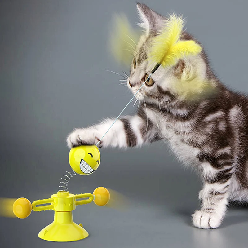 

Игрушка для питомцев, забавная вращающаяся палочка для кошек, товары для домашних питомцев на присоске, упругая игрушка, товары для домашне...