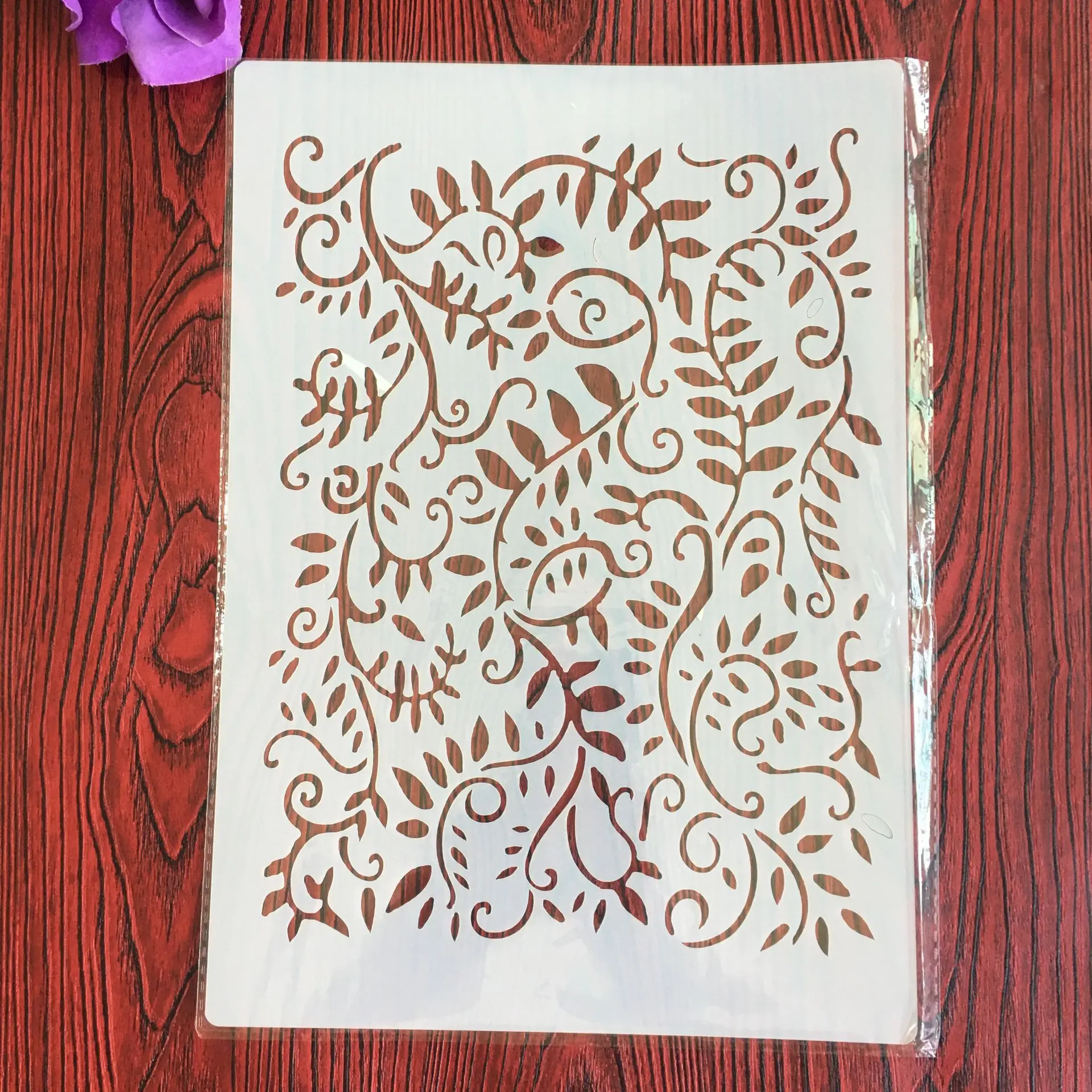

Vintage Floral Border A4 Decorative Stencils 29cm DIY Wall Painting Scrapbook Coloring Embossing Albumfor painting and decor