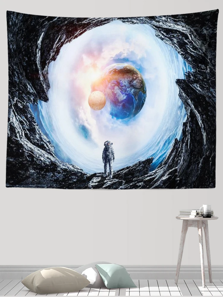 SepYue Fantasy Space Astronaut Tapestry Galaxy Spaceman Starry Art Print Wall Hanging for Home Decor | Дом и сад