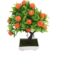 artificial plants bonsai mandarin orange fruit tree potted for home wedding room decoration flower hotel party decor fake potted