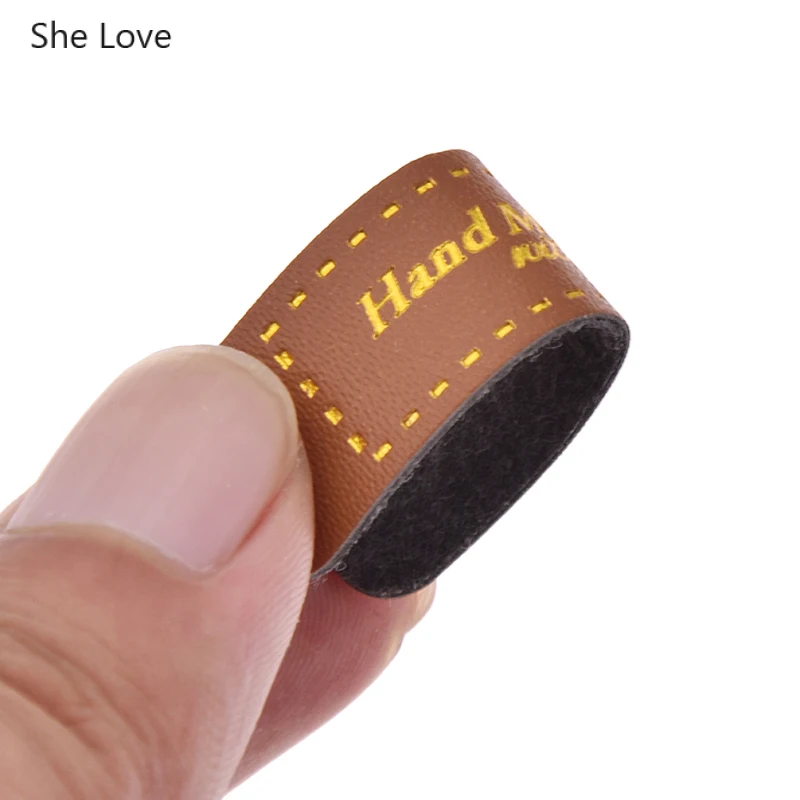 She Love 8 24 шт./лот из искусственной кожи этикетки Diy ручной работы одежда метки одежды для джинсов сумки обувь Швейные материалы