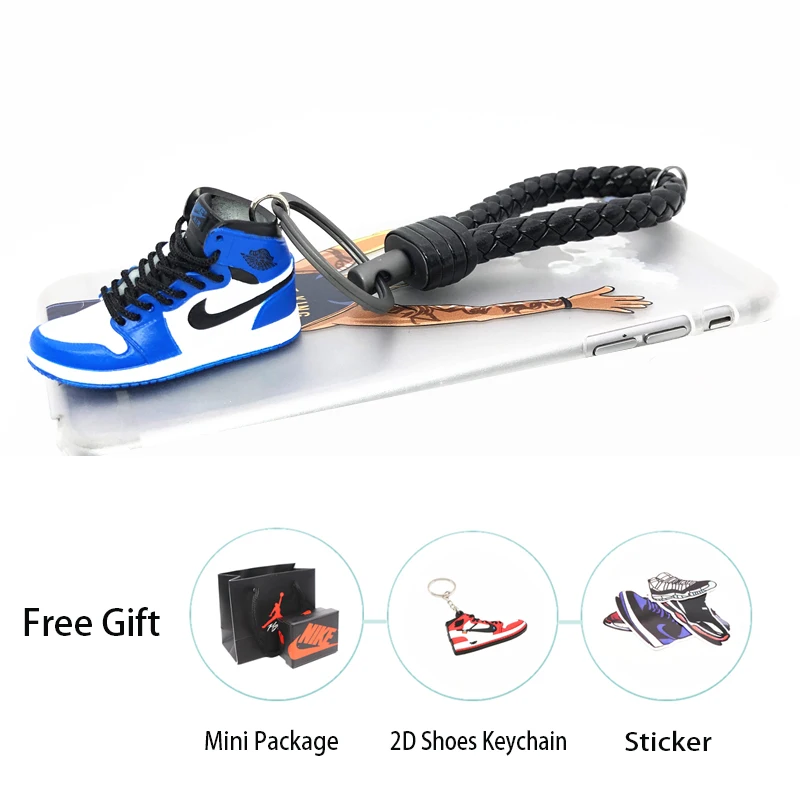 Ручной работы 3D AJ брелок Air Mini Jordan кроссовки модель милый брелок для ключей Баскетбольная обувь брелок лучший подарок Новая мода ювелирные изделия - Цвет: 2
