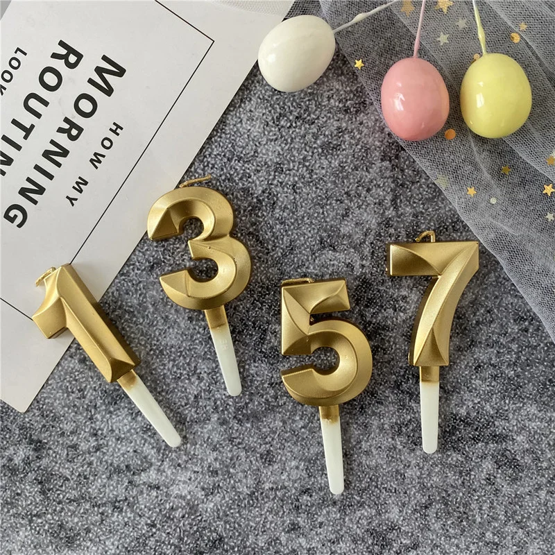 1 шт. цифровые свечи для торта металлические дня рождения свадьбы вечеринки