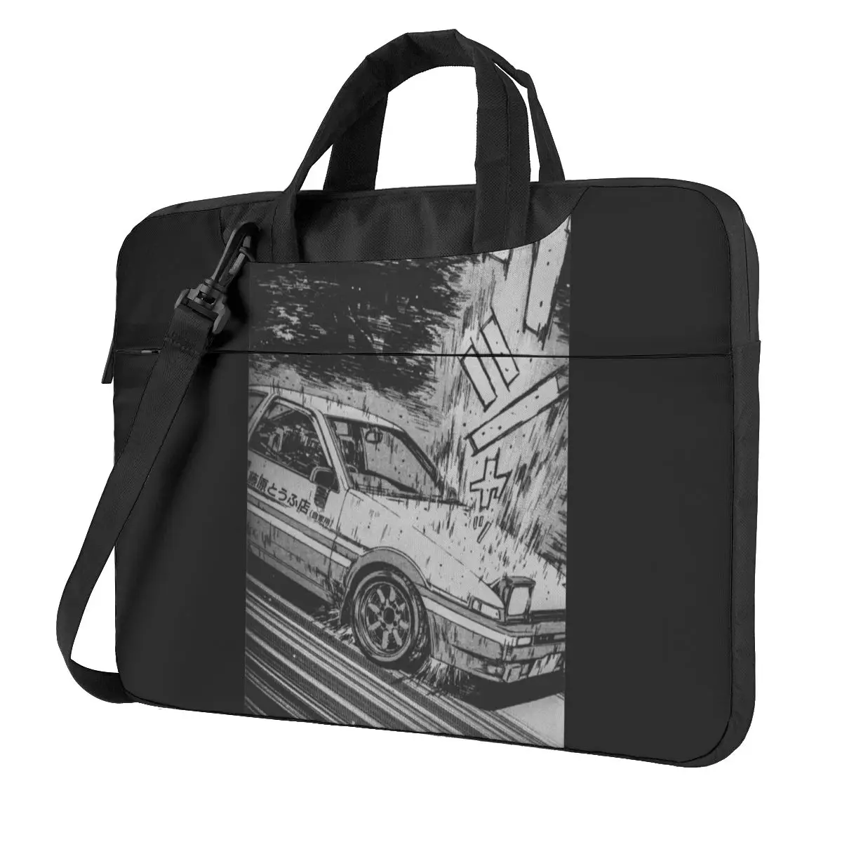 Initial D AE86 Drifting Car Laptop Bag Case Anime Race Clutch Carry Computer Bag Soft Travel Laptop Pouch