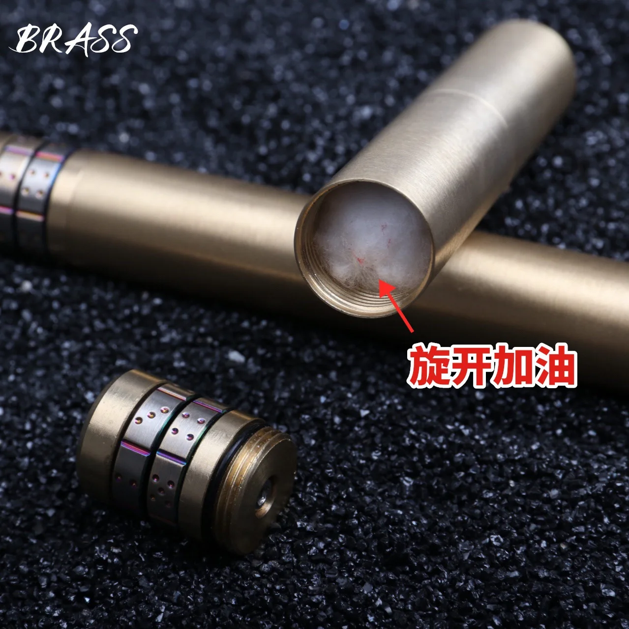 Латунная креативная бензиновая Зажигалка Nunchaku тонкая Складная зажигалка | Дом и