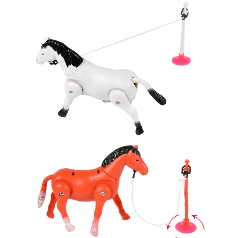 

1PC Electric Horse Baby Toy Birthday Gift Circling Vehicle Toy Horse with Suction Stake Random Color Delivery Kid’s Gift