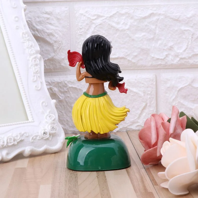 Танцующая игрушка Hula на солнечной батарее для гавайской девочки танцующая