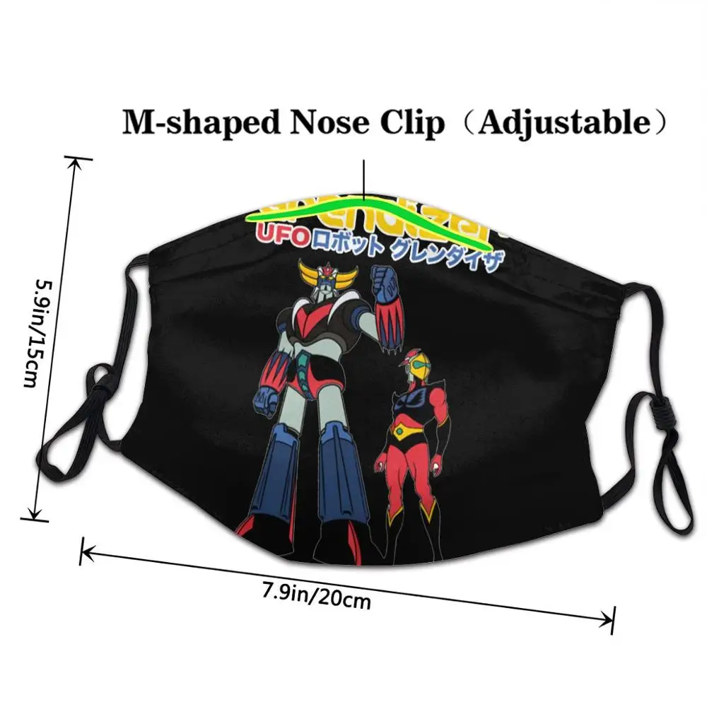 Grendizer Ufo Robot mascarillas con filtro estampadas не для защиты от вирусов хлопковая маска лица рта