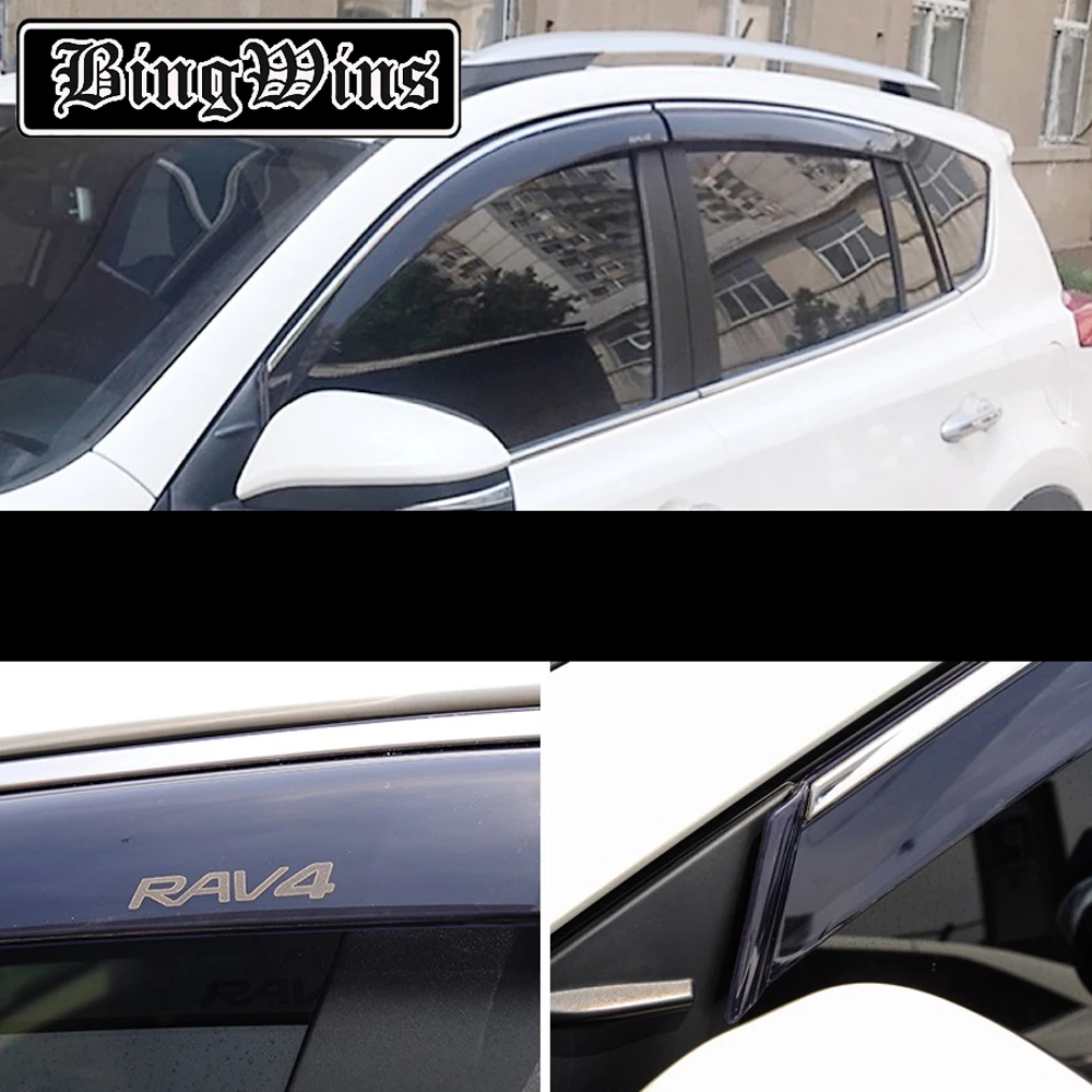 

BingWins Car styling For 2009-2020 Toyota RAV4 window rain shield, rain shield, eyebrow and rain shield