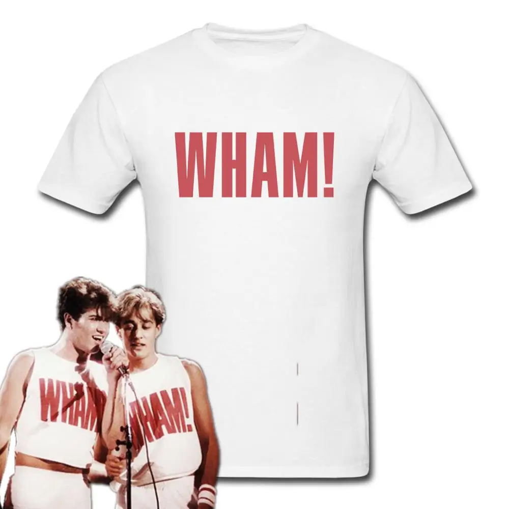 WHAM как надето Джордж Майкл винтажные футболки забавная футболка 100% хлопковая