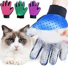 Расческа для собак и кошек, резиновые чистящие перчатки, щетка для удаления волос, массажные перчатки для ухода за питомцами, Эффективная очистка спины, товары для купания