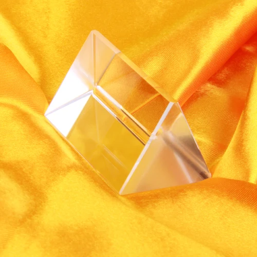 Прецизионная научная оптическая стеклянная треугольная призма для обучения