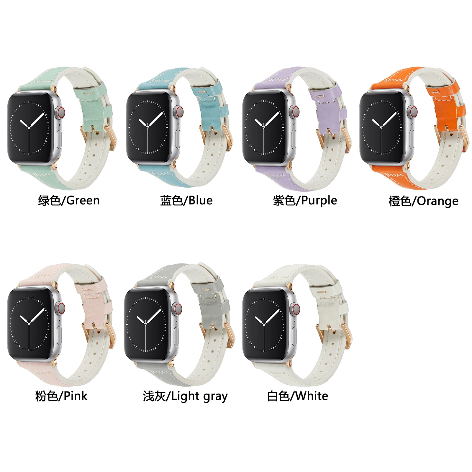 leather Strap For Apple Watchband 40mm 44mm 38mm 42mm 41mm 45mm watchband smartwatch bracelet iWatch series 7 6 5 4 3 se band