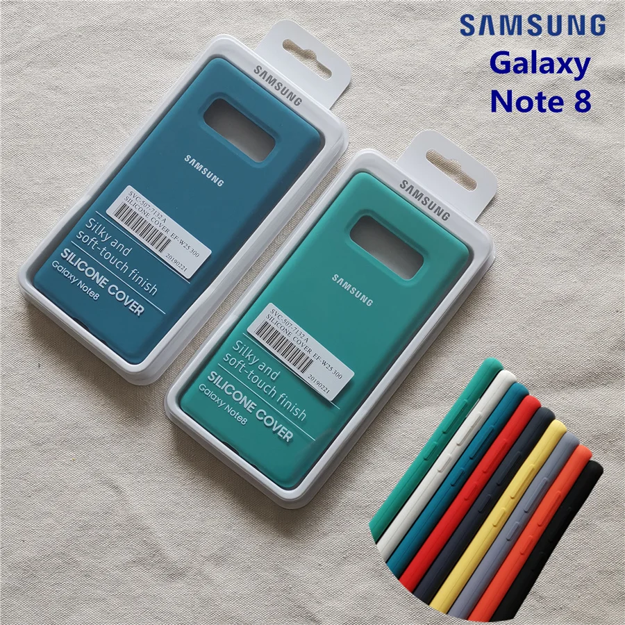 Чехол для Samsung Galaxy Note 8 шелковистый мягкий жидкий силиконовый чехол Оригинальный