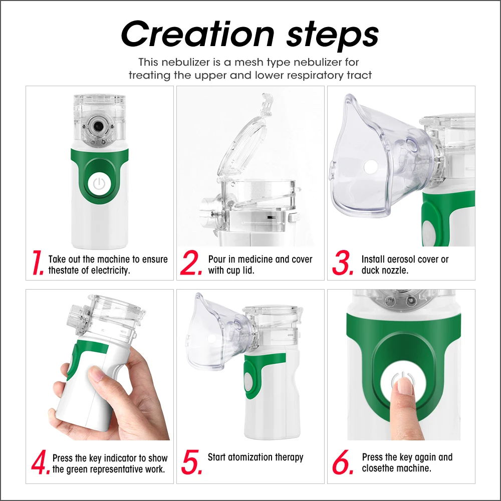 RZ здравоохранения сетка ингалятор ручной дом для детей и взрослых астмы мини