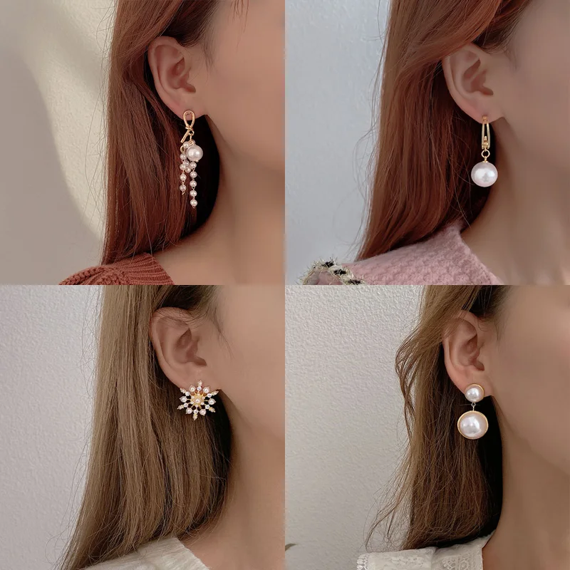 В Корейском стиле элегантные серьги с жемчугом женские 2020 Новые Популярные