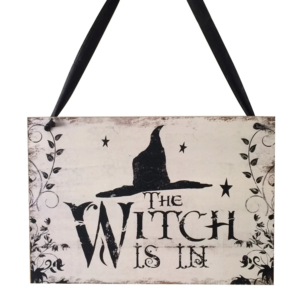 1 шт. деревянный декоративный знак ведьмы на Хэллоуин|Таблички и знаки| |