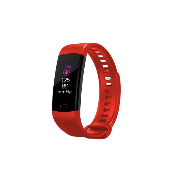 red Bluetooth Смарт-браслет Y5C Шагомер Смарт-часы для женщин и мужчин полоса сердечного ритма Монитор артериального давления фитнес-трекер Браслет - Цвет: red