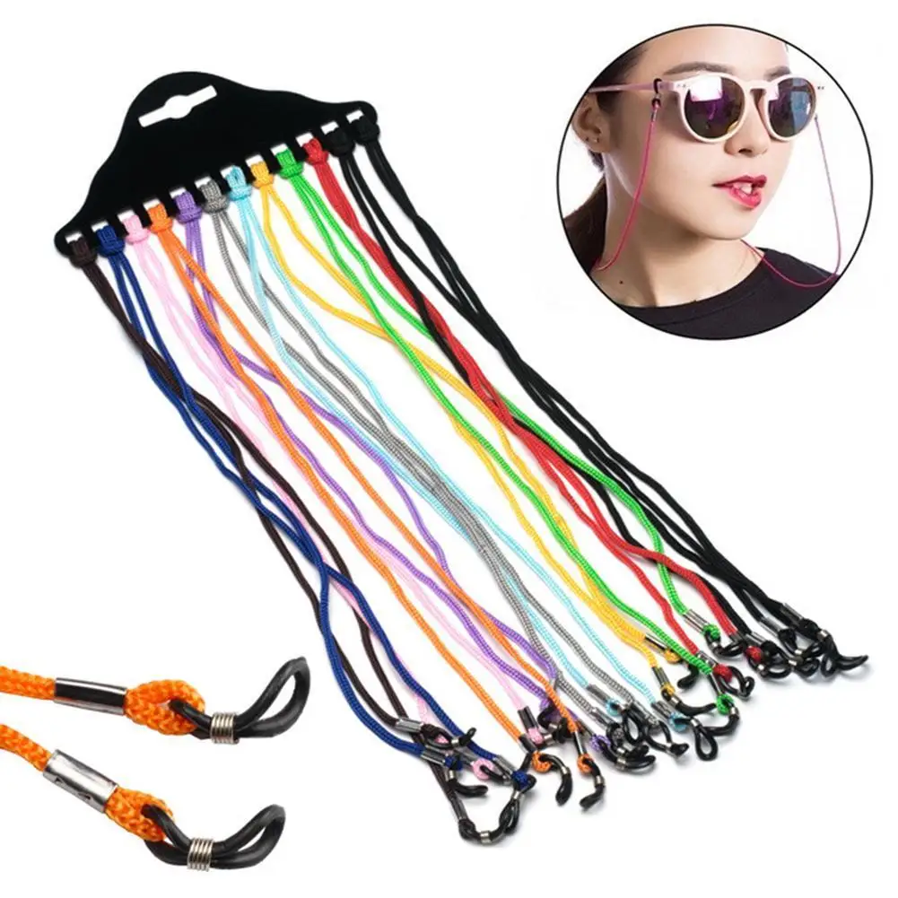 

10 шт./лот многоцветный черный нейлоновый шнур для очков Веревка для солнцезащитных очков шнурок для очков ремешок для шеи