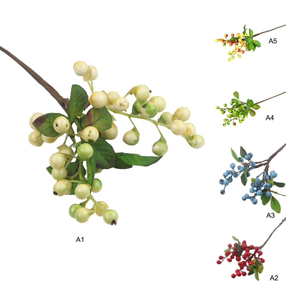 Искусственные красные и белые ягоды зеленые фрукты украшение для дома сада | Дом