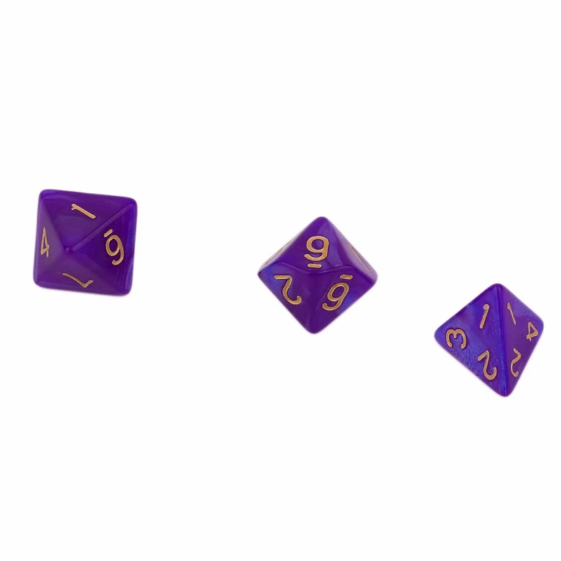 42 шт яркие цветные цифровые кости креативные многогранные жемчужные драгоценные