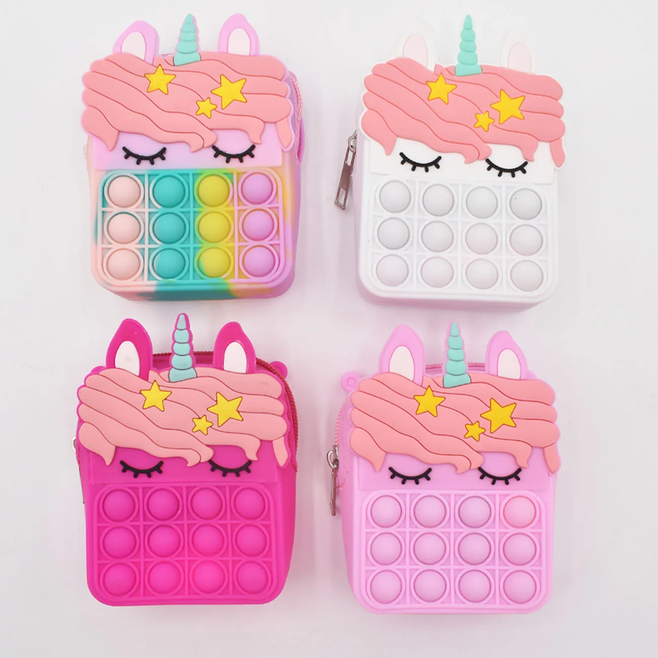 

Детский кошелек для монет POP IT с изображением единорога, Детская сумка-мессенджер, детские игрушки, антистресс, игрушки для родителей и дете...