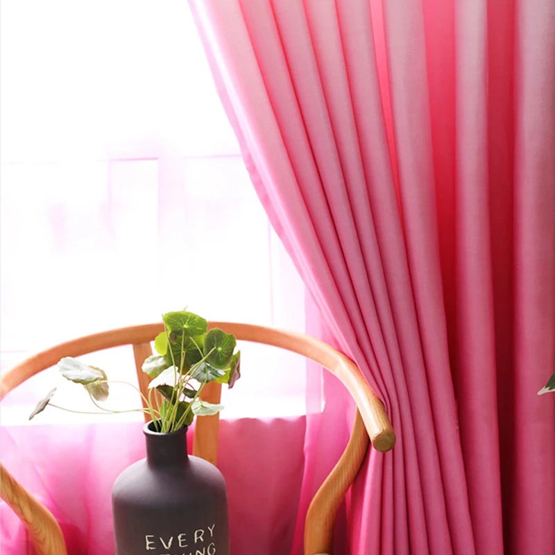 Розовые фиолетовые шторы для гостиной зеленые градиентные полузатемненные