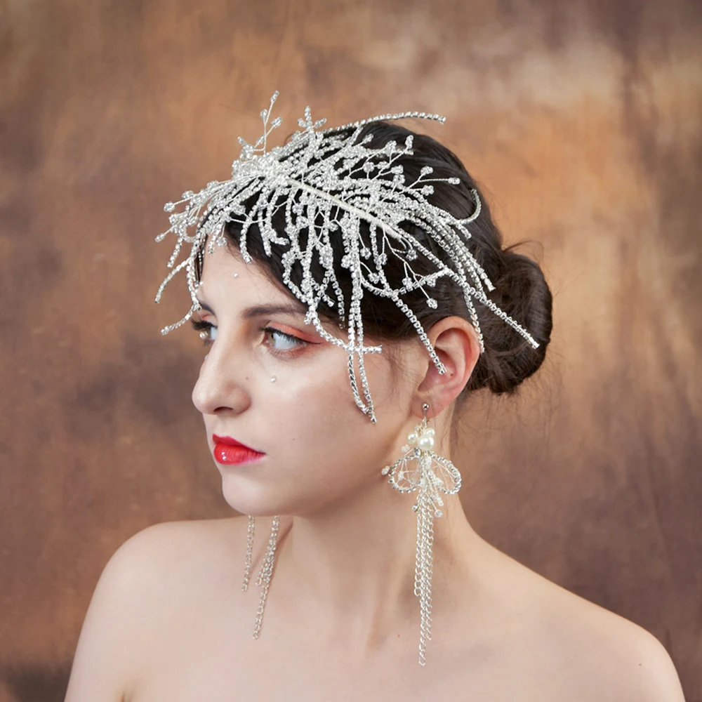 TRiXY H202 свадебные аксессуары для волос свадебная диадема с прозрачными