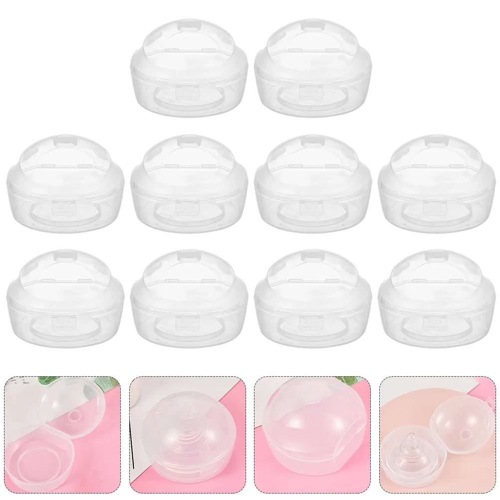 

10pcs Transparent Pacifier Case Baby Teething Box Infant Pacifier Container