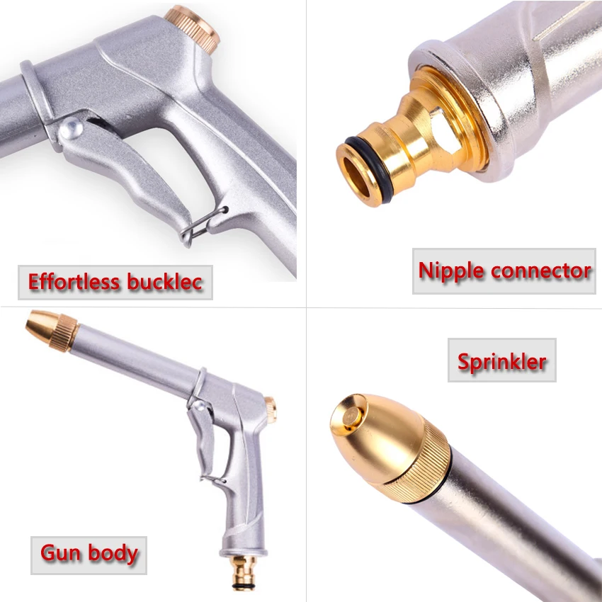 

Portable High-pressure Water Gun For Cleaning Car Wash Machine Garden Watering Hose Nozzle Sprinkler Foam Water Gun
