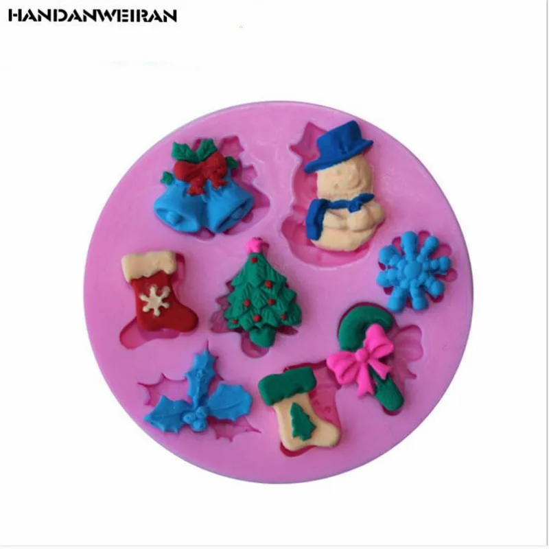 1 шт снеговик торт-Снежинка Форма Рождественская серия силиконовая форма для