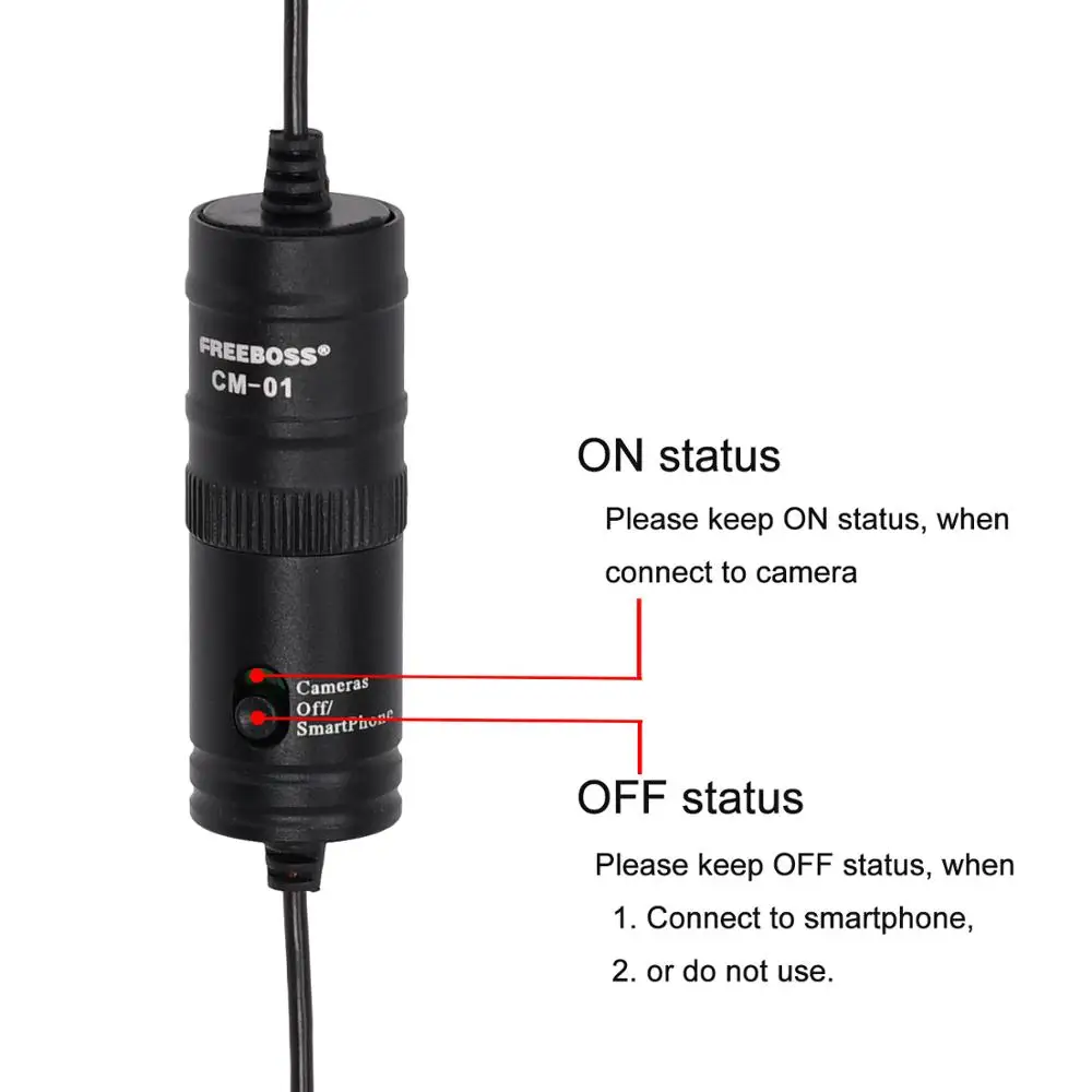 Freeboss CM-01 3 5 мм аудио-видео запись петличный микрофон для мобильного телефона