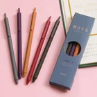 Набор гелевых ручек в стиле ретро, креативная треугольная структура, Шариковая гелевая ручка, подарки для школы и офиса, Канцтовары