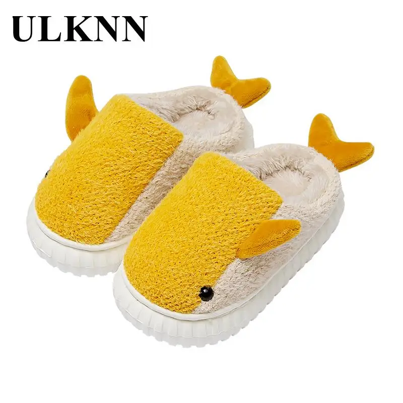 

Children Shark Cotton Shoes Kid's Cotton Slippers Baby Winter Indoor Household Floor Winter Slippers Shoes Boy Plush Slippers