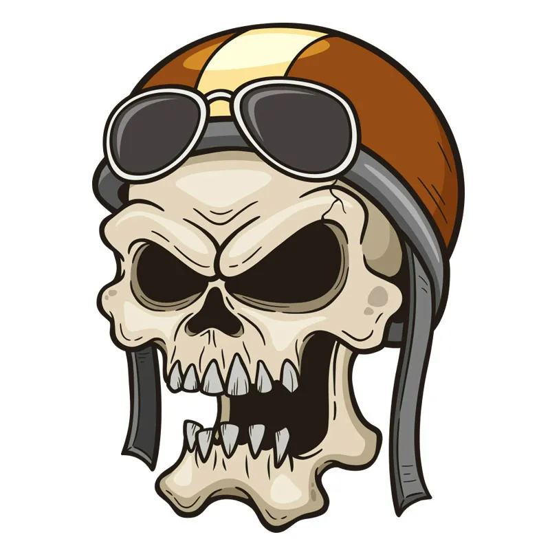 

Fashion Personality Car Sticker Fun Aviator Skull Automobiles Accessories Vinyl Decal for Volvo Honda Civic Mitsubishi,13cm*10cm